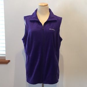 Columbia purple fleece vest